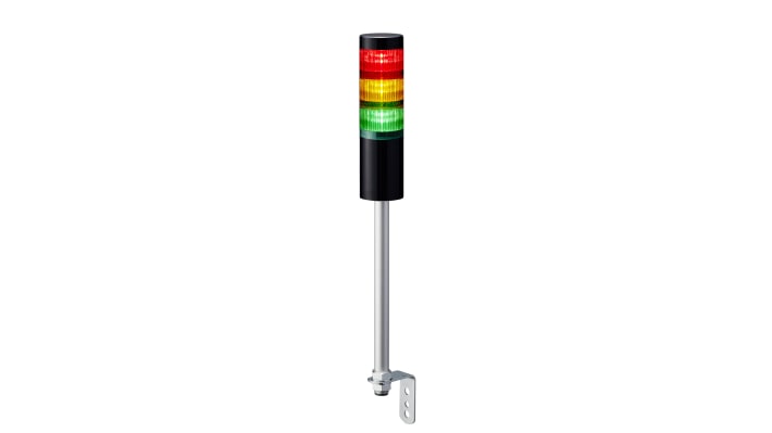 [RS-014-5715] RS PRO Amber, Green, Red Signal Tower, 3 Lights, 24 V dc, Pole Mount