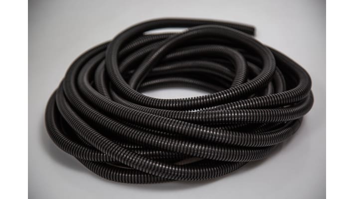 [RS-144-3712] RS PRO Flexible, Split Conduit, 10.7mm Nominal Diameter, Plastic, Black